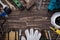 equipment tool on table top view