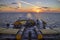 Equipment on the Top Deck of a Seismic Vessel in transit through the Mediterranean Sea