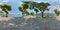 Equirectangular Panoramic 360 Degrees Panoramic View of Picnic green area outdoor park at the Fisherman Island Isola dei