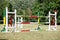 Equitation obstacles and barriers on a show jumping event