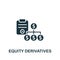 Equity Derivatives icon. Monochrome simple Policy icon for templates, web design and infographics