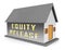 Equity Release House Means A Line Of Credit From Owned Property- 3d Illustration
