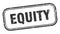 equity stamp. equity square grunge sign