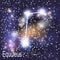 Equuleus Constellation with Beautiful Bright Stars on the Background of Cosmic Sky Vector Illustration