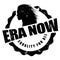 ERA NOW stamp isolated on white