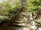 Erased steps of old stone stairs in the park of the Yusupov Palace