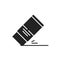 Eraser black glyph icon. Mistake removal tool concept. School, office supplies. Sign for web page, mobile app, banner, social