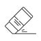 Eraser black line icon. Mistake removal tool concept. School, office supplies. Sign for web page, mobile app, banner, social media