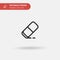 Eraser Simple vector icon. Illustration symbol design template for web mobile UI element. Perfect color modern pictogram on