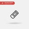 Eraser Simple vector icon. Illustration symbol design template for web mobile UI element. Perfect color modern pictogram on