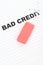 Eraser and word bad credit