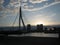 Erasmus Bridge Rotterdam Skyline Sunset