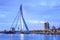 The Erasmusbrug at twilight, Rotterdam, Netherlands