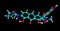 Eravacycline molecular structure isolated on black