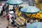 Erawan Shrine and people praying Thao Maha Phrom or Lord Brahma at Ratchaprasong