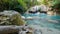 Erawan Waterfall dolly shot, Kanchanaburi, Thailand