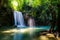 Erawan Waterfall in National Park, Thailand