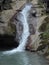 Erawan Waterfall, sixth level, with many layers of rock in the national park beautiful