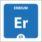 Erbium Chemical 68 element of periodic table. Molecule And Communication Background. Erbium Chemical Er, laboratory and science