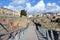 Ercolano scavi city landscape with blue sky italy