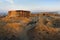 Erebuni Fortress over the landscape view of the city of Yerevan