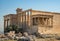 Erechtheion - an ancient Greek temple with a portico and six caryatids, built in honor of Athens and Poseidon, Greece