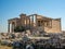 Erechtheion - an ancient Greek temple with a portico and six caryatids, built in honor of Athens and Poseidon, Greece