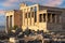 Erechtheion Temple Erechtheum with the Caryatids at the archaeological site of Acropolis in Athens, Greece