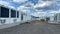 Erection of new mobile containers on a construction site of the Stuttgart 21 railway project in Stuttgart, Germany.