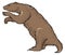 eremotherium sloth dinosaur ancient vector illustration transparent background