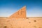 Erfoud, Morocco - April 15, 2015. Desert architecture by Hannesjorg Voth is 16m high stairway with 52 steps leading to an entrance
