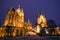 Erfurt Cathedral in the evening