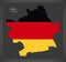 Erfurt map with German national flag illustration
