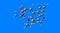 Ergometrine molecular structure isolated on blue