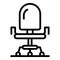 Ergonomic office chair icon, outline style