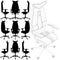 Ergonomic Office Chair Vector. Illustration Isolated On White Background.