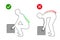 Ergonomics - line drawing of correct posture to lift a heavy object