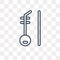 Erhu vector icon isolated on transparent background, linear Erhu