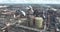 erial drone view on the metal production blast furnacs of Ghent, Belgium. Production of steel and metal products. Heavy