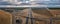 erial panorama of highway 5 in Central California