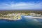 Erial view of Huskisson near Jervis Bay, NSW South Coast, Australia