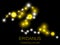 Eridanus constellation. Bright yellow stars in the night sky. A cluster of stars in deep space, the universe. Vector illustration