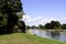 Erie Canal and vertical lift bridge at Holley, NY