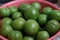Erik, or greengages, often called sour green plums, eaten in Turkey.