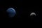 Eris, dwarf planet, orbiting near of Neptune in the outer space