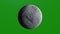 Eris dwarf planet rotating on Green Screen, 3d rendering