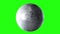 Eris dwarf planet rotating in its own orbit in the outer space. Green screen