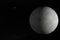 Eris, transneptunian dwarf planet, rotating. 3d render