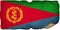 Eritrea Flag On Old Paper