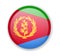 Eritrea flag round bright icon on a white background